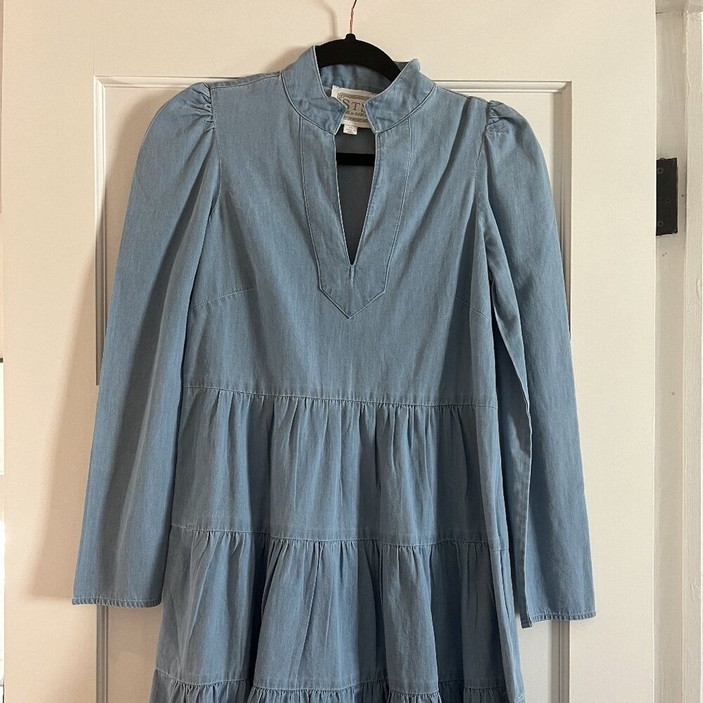 XS SAIL TO SABLE CHAMBRAY DRESS